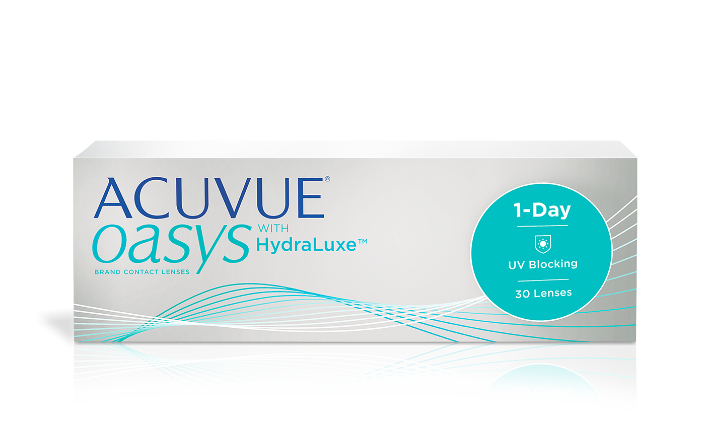 עדשות מגע יומיות Acuvue Oasys 1-Day with HydraLuxe אקיוביו אואזיס