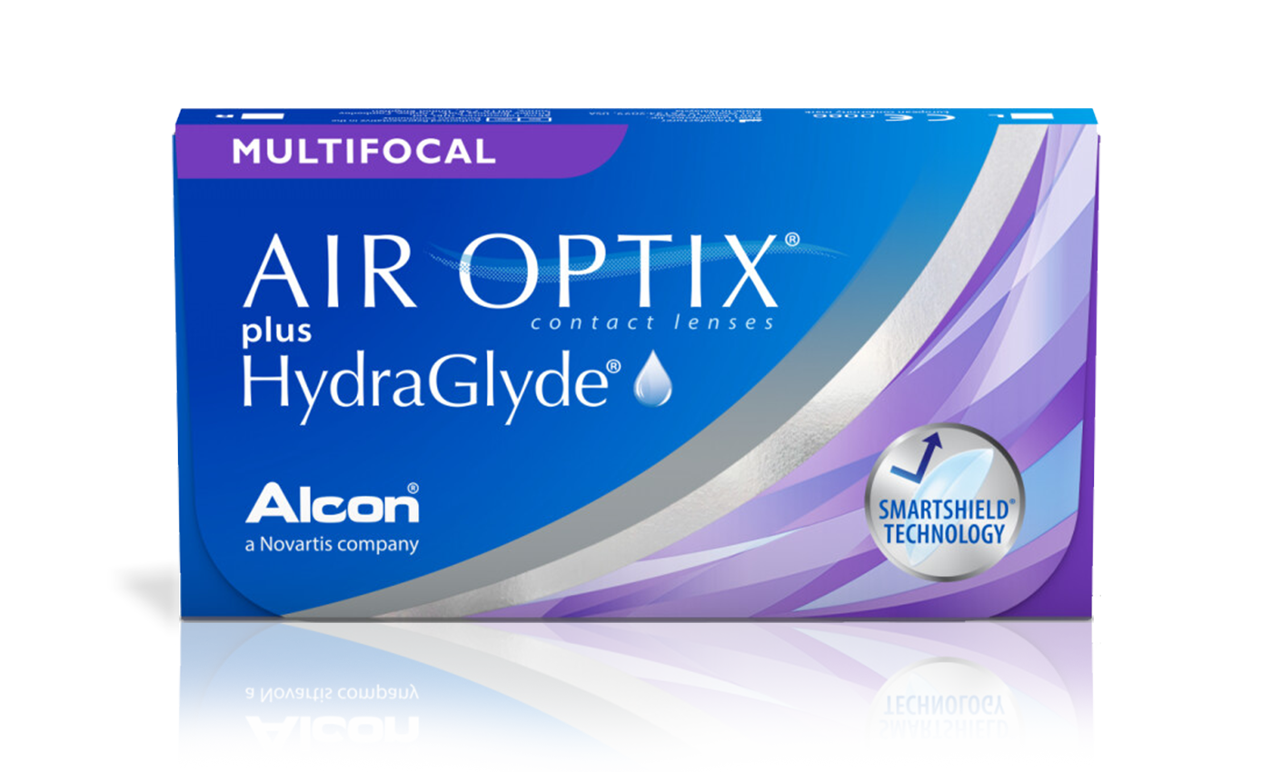 עדשות מגע חודשיות מולטיפוקל Air Optix HydraGlyde Multifocal אייר אופטיקס