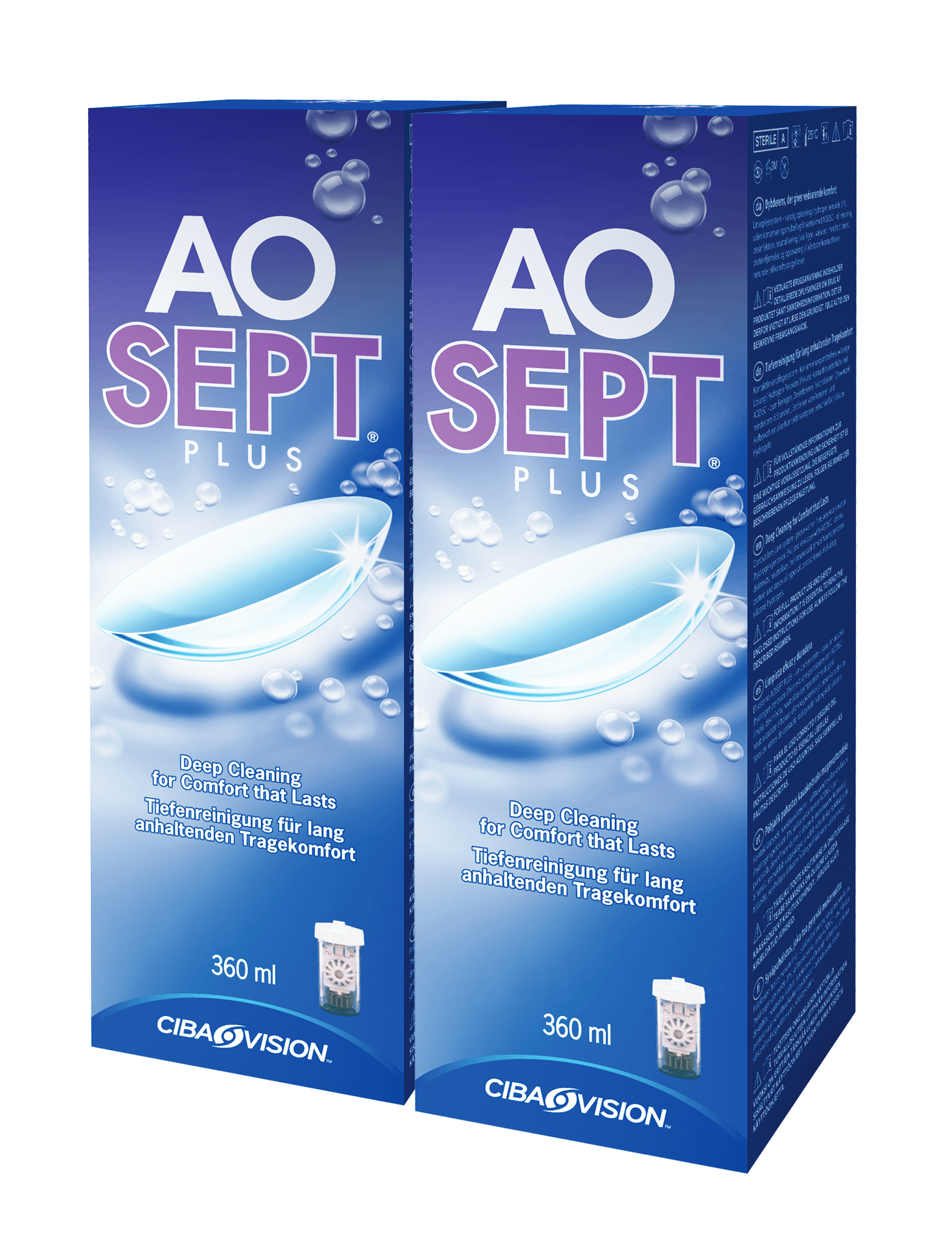 תמיסה אואספט פלוס AOSEPT Plus - אריזה של 2